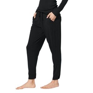 TOMMY JOHN BLACK DOWNTIME LOUNGE JOGGER PANTS